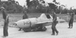 American troops moving captured MXY7 Ohka aircraft I-10, Kadena airfield, Okinawa, Japan, Apr 1945