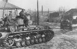 German Das Reich Division tank entering the outskirts of Kharkov, Ukraine, Feb-Mar 1943