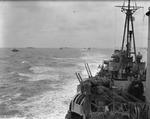 HMS Mauritius sailing with the Anzio, Italy invasion fleet, Mar 1944
