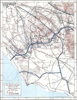 Map of Allied advance toward Rome, Italy, 31 May-4 Jun 1944