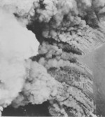 Osaka, Japan burning during an American raid, 1 Jun 1945, photo 2 of 2