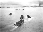 Men of the Australian 2/48 Infantry Battalion in landing craft, Tarakan, Borneo, 1 May 1945