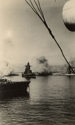 French battleship Strasbourg under attack at Mers-el-Kébir, French Algeria, 3 Jul 1940