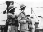 British General Edward Spears and French General Charles de Gaulle aboard Dutch ship Westernland en route to Dakar, French West Africa, Sep 1940