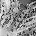 The port of Brest, France after British aerial bombardment, circa late Aug 1944