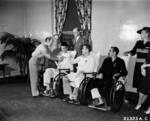 Major General Millard Harmon awarding Doolittle Raider Charles McClure, Walter Reed Hospital, Washington DC, United States, Jun 1942
