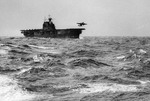 B-25B Mitchell bomber taking off from USS Hornet to raid Japan, 18 Apr 1942