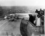 Hornet launching Doolittle raiders, 18 Apr 1942, photo 6 of 10