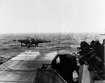 Hornet launching Doolittle raiders, 18 Apr 1942, photo 10 of 10