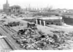 Destroyed cars at the port of Calais, France, May 1940