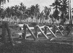 Japanese anti-tank barricade on Makin, Gilbert Islands; seen in US Army publication TM E 30-480 