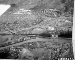 Aerial photo of Nagasaki, Japan after atomic bombing, mid-Aug 1945