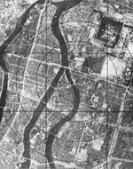 Aerial photo of Hiroshima, Japan shortly prior to the atomic bombing, Jul-Aug 1945, photo 1 of 2