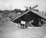 Post office of the US 4th Marine Division, Iwo Jima, 1945