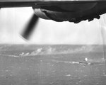 Battleship Indiana and Cruiser Division 5 bombarded Iwo Jima, 23 Jan 1945, photo 2 of 2