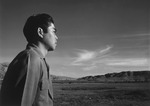 Japanese-American Tom Kobayashi at the south fields of Manzanar Relocation Center, California, United States, 1943