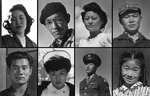 Portraits of Japanese-American internees at the Manzanar Relocation Center, California, United States, 1943