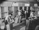 Japanese-Americans working at the post office inside of Jerome War Relocation Center, Arkansas, United States, 17 Nov 1942