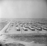 View of the Jerome War Relocation Center, looking northwest from the hospital, Arkansas, United States, 17 Nov 1942