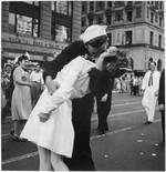 The famous kiss at Times Square, New York, New York, United States, 14 Aug 1945
