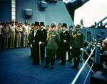 The Japanese delegation arriving aboard USS Missouri, Tokyo Bay, Japan, Photo 3 of 7