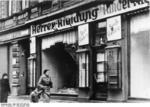 Jewish business destroyed during Kristallnacht, Magdeburg, Germany, 9 Nov 1938, photo 2 of 3