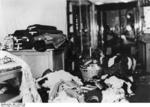 Damage to the Uhlfelder department store in Munich, Germany after Kristallnacht, 10 Nov 1938, photo 1 of 4