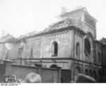 Damaged Orthodox Synagogue on Herzog-Rudolf-Straße in Munich, Germany, 9 Nov 1938, photo 1 of 2