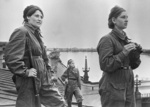 Female aircraft spotters on the roof of a Leningrad building, Russia, May 1942