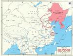 Map marking major Japanese campaigns in China in 1937