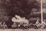 Japanese troops advancing on bicycles, Malaya, circa Dec 1941-Feb 1942