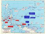 Map detailing Allied advances in New Guinea and the Mariana Islands, 22 Apr-24 Jul 1944