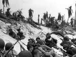 US Marines on the beaches of Eniwetok, Marshall Islands, 17 Feb 1944
