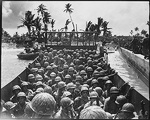 Americans landing on Carlos Island, Marshall Islands, circa early Feb 1944