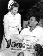 VT-8 survivor Ensign George Gay at Pearl Harbor Naval Hospital, 7 Jun 1942