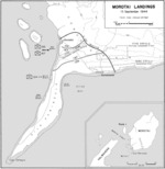 Map showing the Morotai landings on 15 Sep 1944
