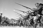 Soldiers of the Soviet Voroshilov Regiment in training, Moscow, Russia, 30 Aug 1941
