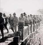 Chinese troops marching into Nanjing, China, late 1937