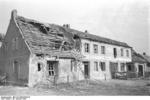 Destroyed buildings at Nemmersdorf, East Prussia, Germany, late Oct 1944, photo 3 of 6