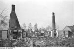 Destroyed buildings at Nemmersdorf, East Prussia, Germany, late Oct 1944, photo 6 of 6