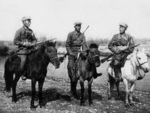 Mongolian cavalrymen at the Battle of Khalkhin Gol, Mongolia Area, China, 1939