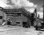 Unfinished German submarine pen at Cherbourg, France, 30 Jun 1944