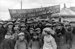Residents of West Byelorussia, Poland welcoming Soviet invaders, Sep 1939