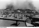 Smoke rising from various districts of Stalingrad, Russia, 30 Sep 1942