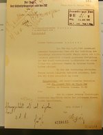 Invitation to attend the Wannsee Conference sent by Reinhard Heydrich to Martin Luther, on display at the Wannsee Conference House Memorial, Berlin, Germany, May 2006