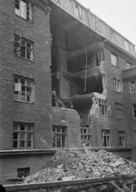 Damaged house in Finland, late 1939-early 1940