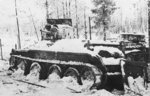 Soviet BT-5 tank captured by the Finnish Army, near Lemetti, Finland, 1940