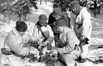 Finnish troops having hot tea in the field, Finland, 1939-1940