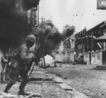 Japanese soldiers fighting in Yichang, Hubei Province, China, May-Jun 1940