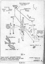 Track chart of Japanese forces during Battle of Santa Cruz, 25-26 Oct 1942; Annex A of Commander Okumiya